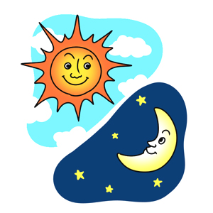 朝と夜の環境